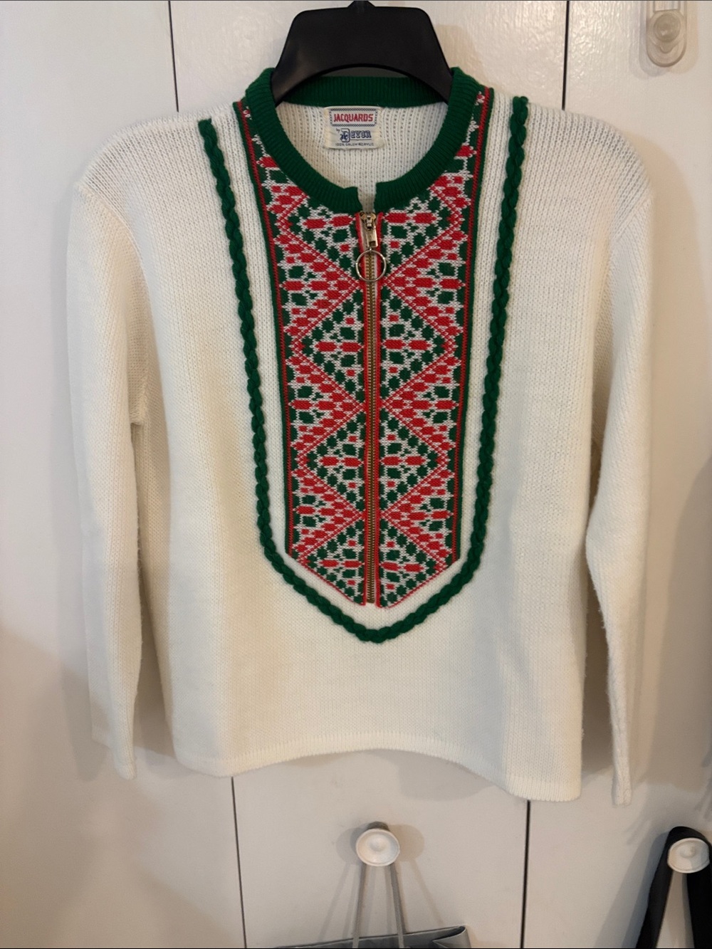 Vtg 60s 70s Devon Jacquards Sweater